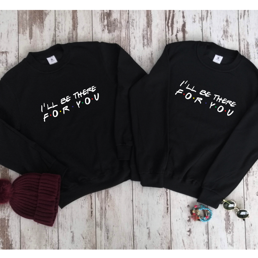 Mustad kapuutsita dressipluusid paaridele „Będę tam dla ciebie”