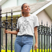 Biały T-shirt Kwiaty