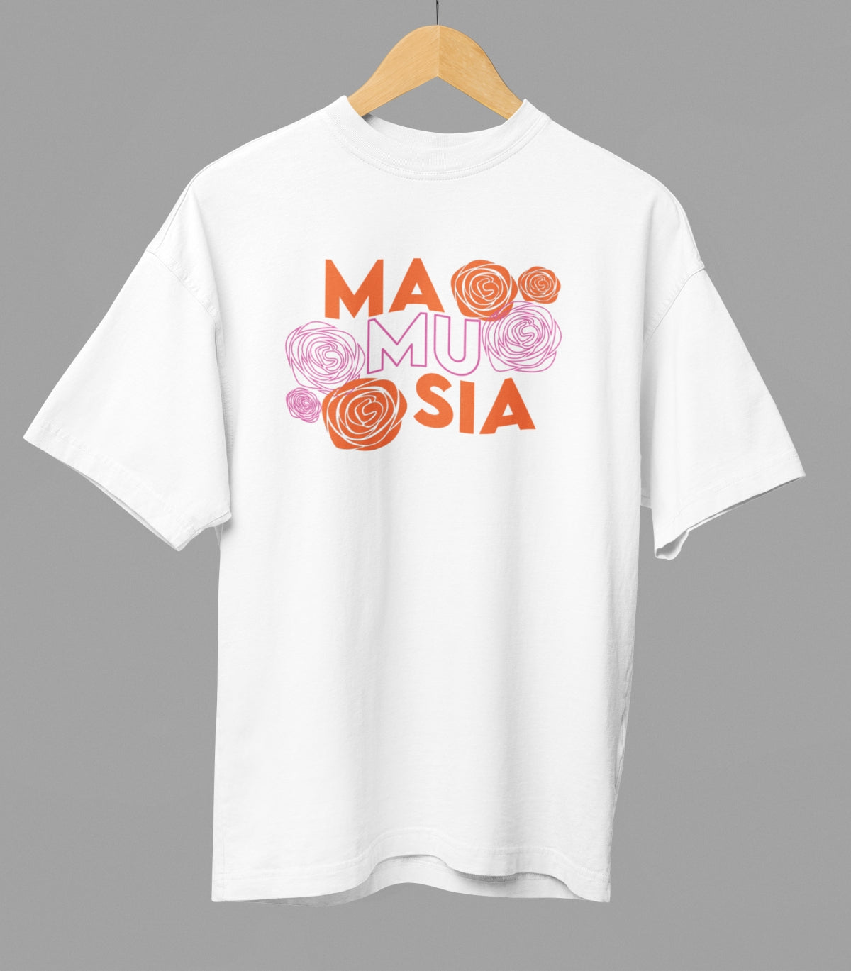 Biała OVERSIZE koszulka Mamusia (Wyprodukowany towar)