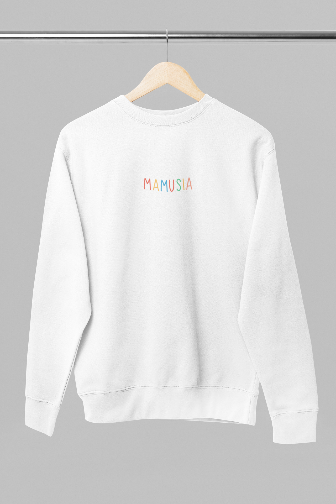 Biała  bluza unisex Kolorowa Mamusia
