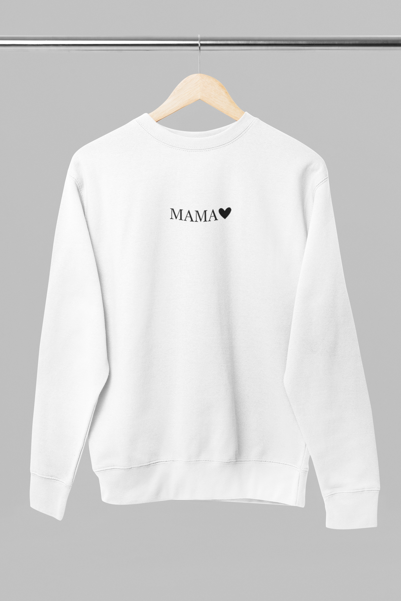 Biała UNISEX bluza Minimalistyczna mama