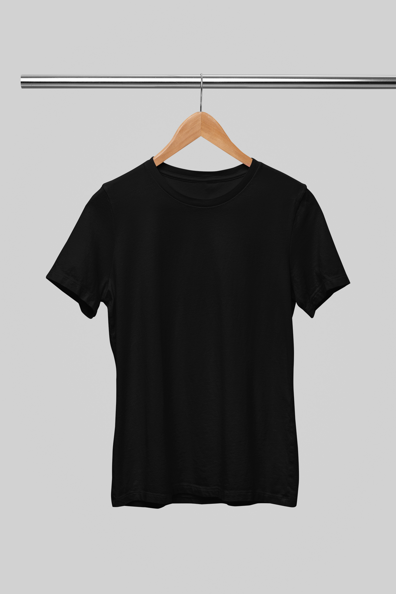 Czarna UNISEX koszulka bez nadruku