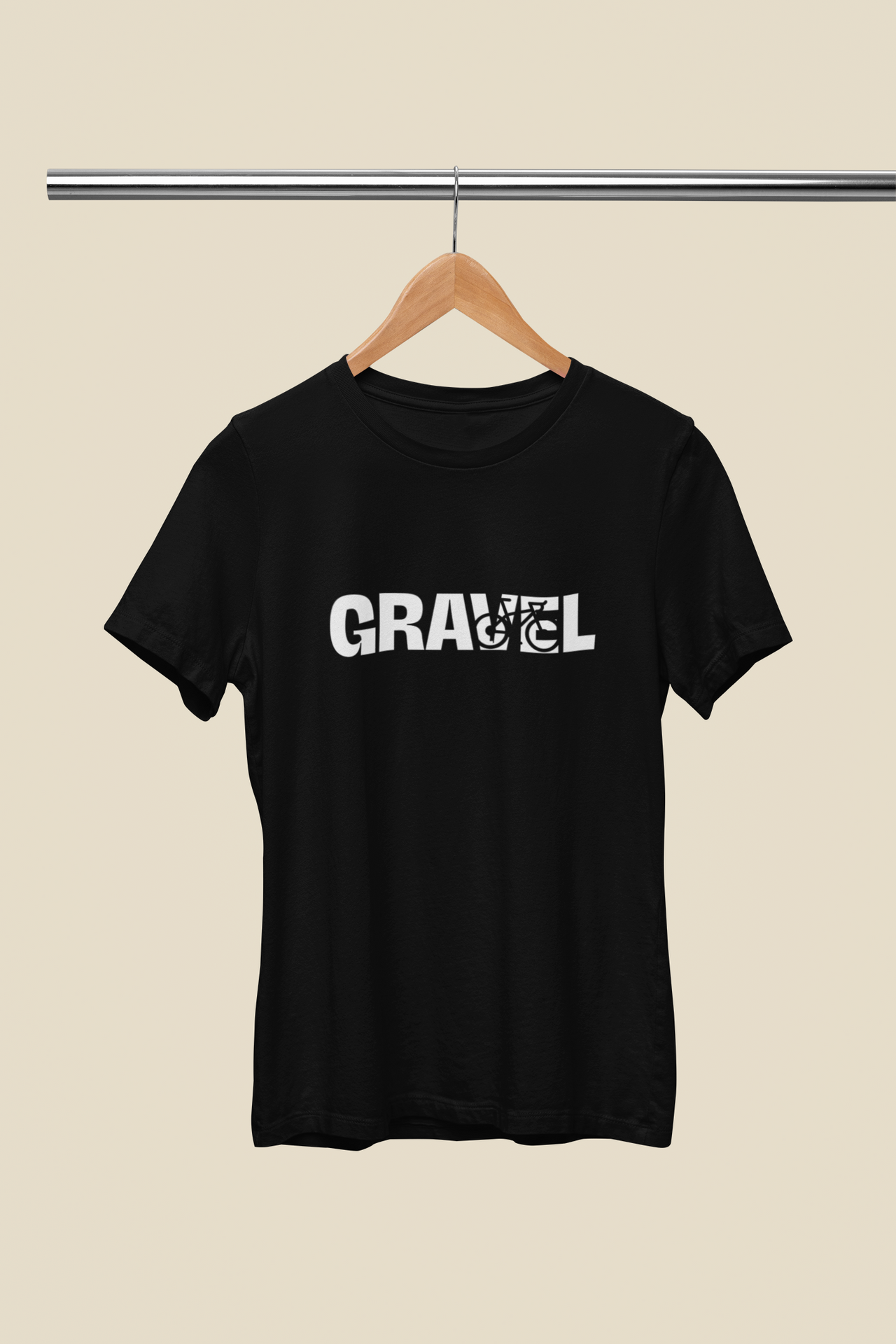 Czarna koszulka unisex dla rowerzysty "GO Gravel"