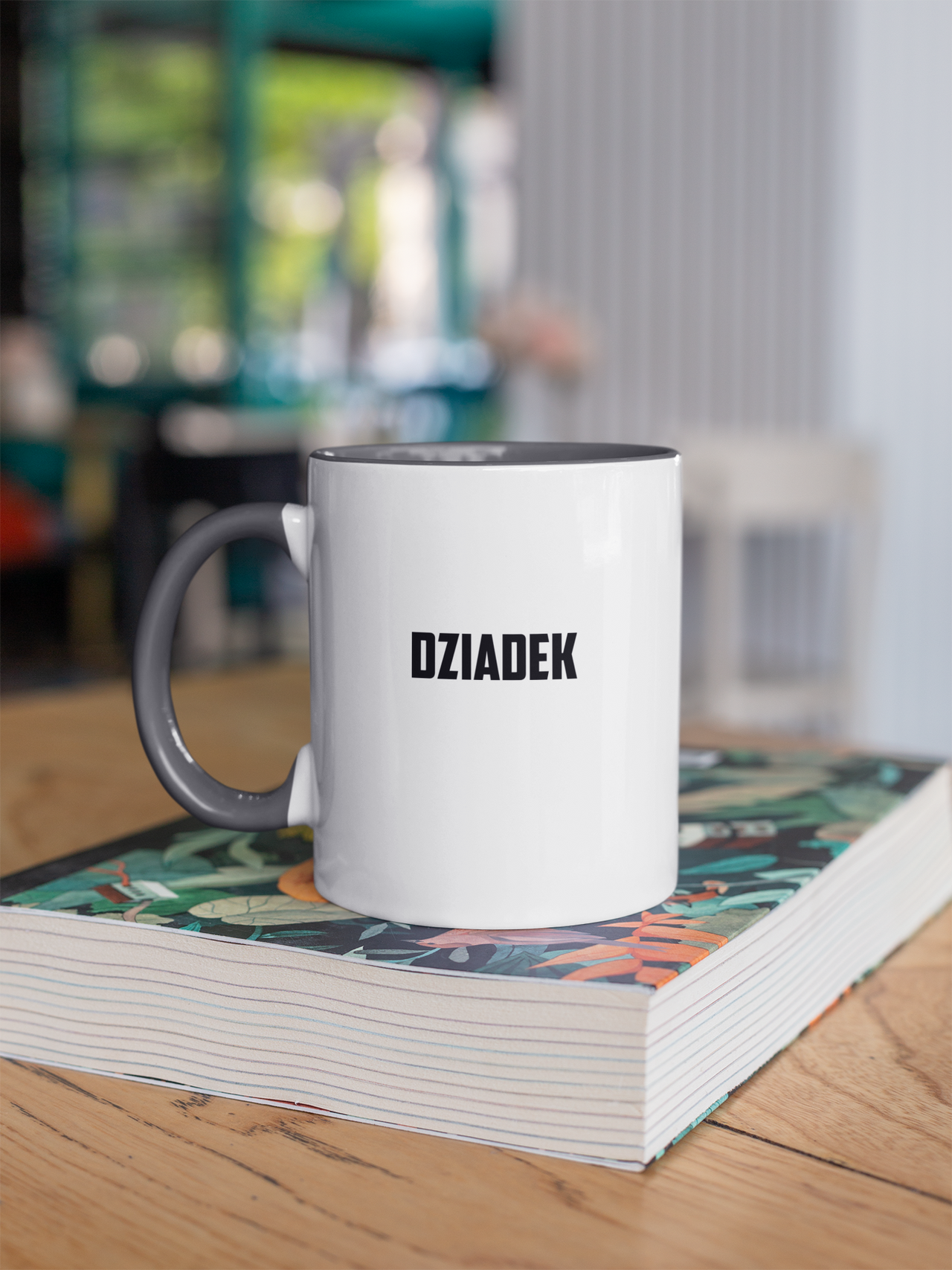 Kubek z szarym wnętrzem Dziadek