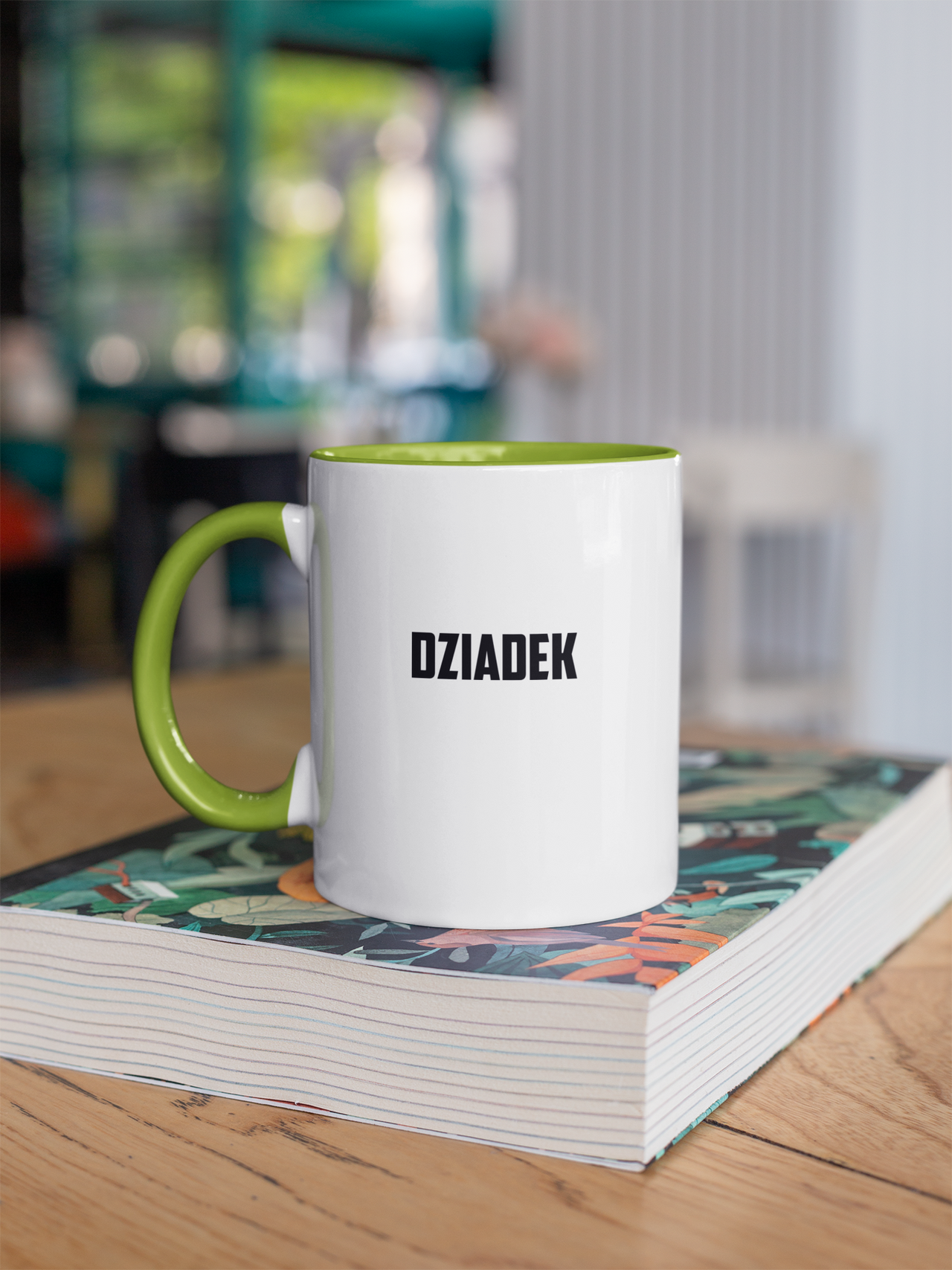 Kubek z zielonym wnętrzem Dziadek