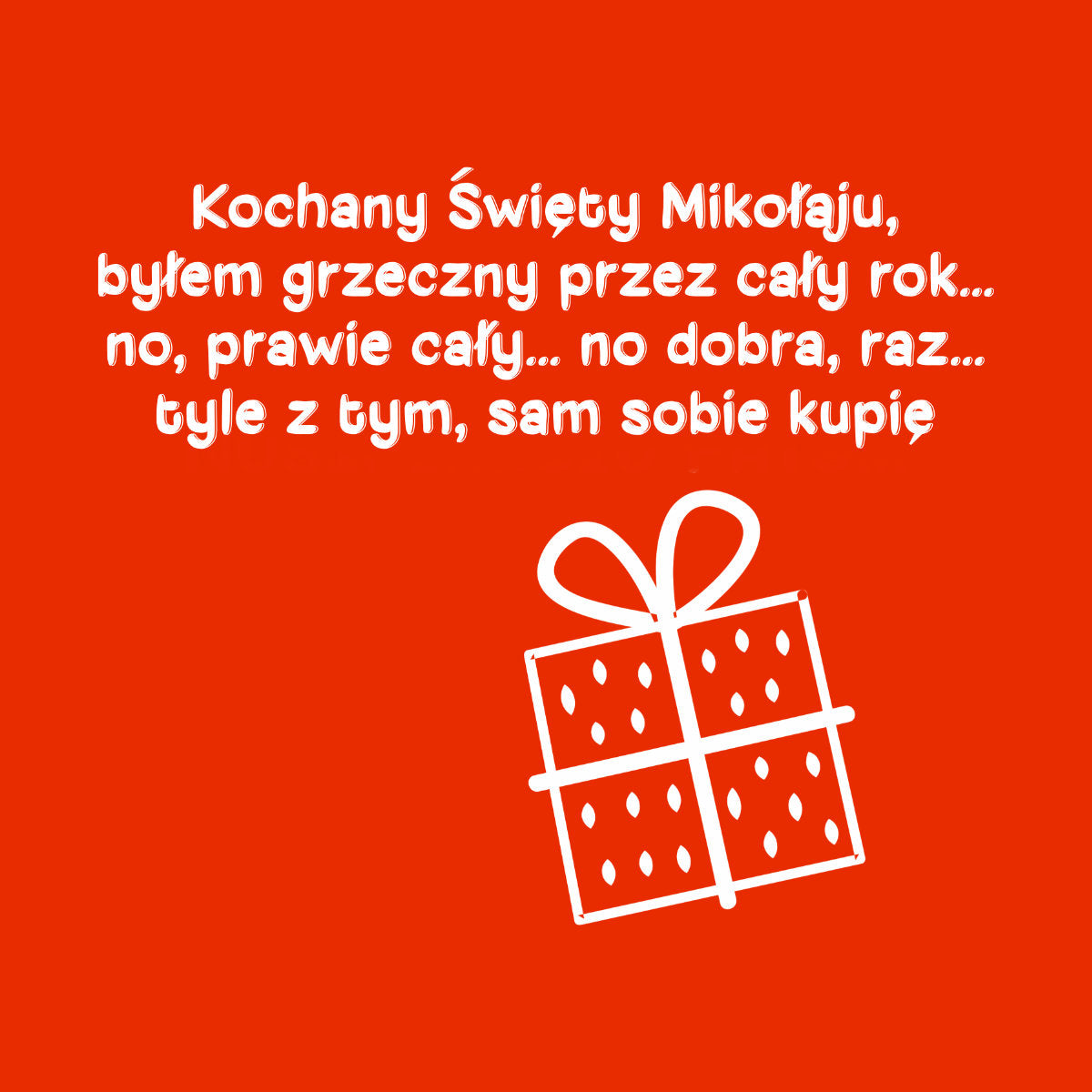 Czerwona bluza Byłem grzeczny