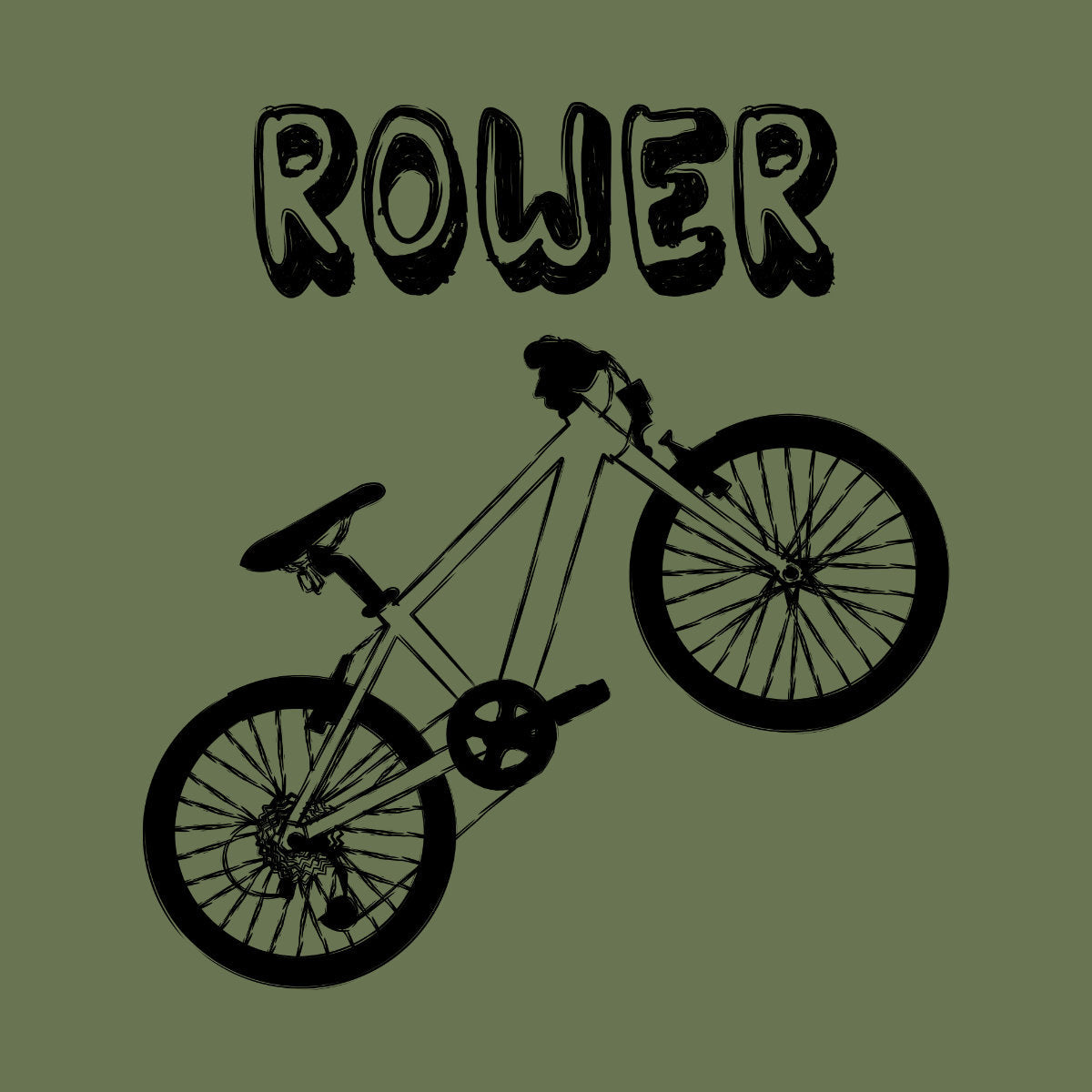 Khaki UNISEX koszulka "ROWER"