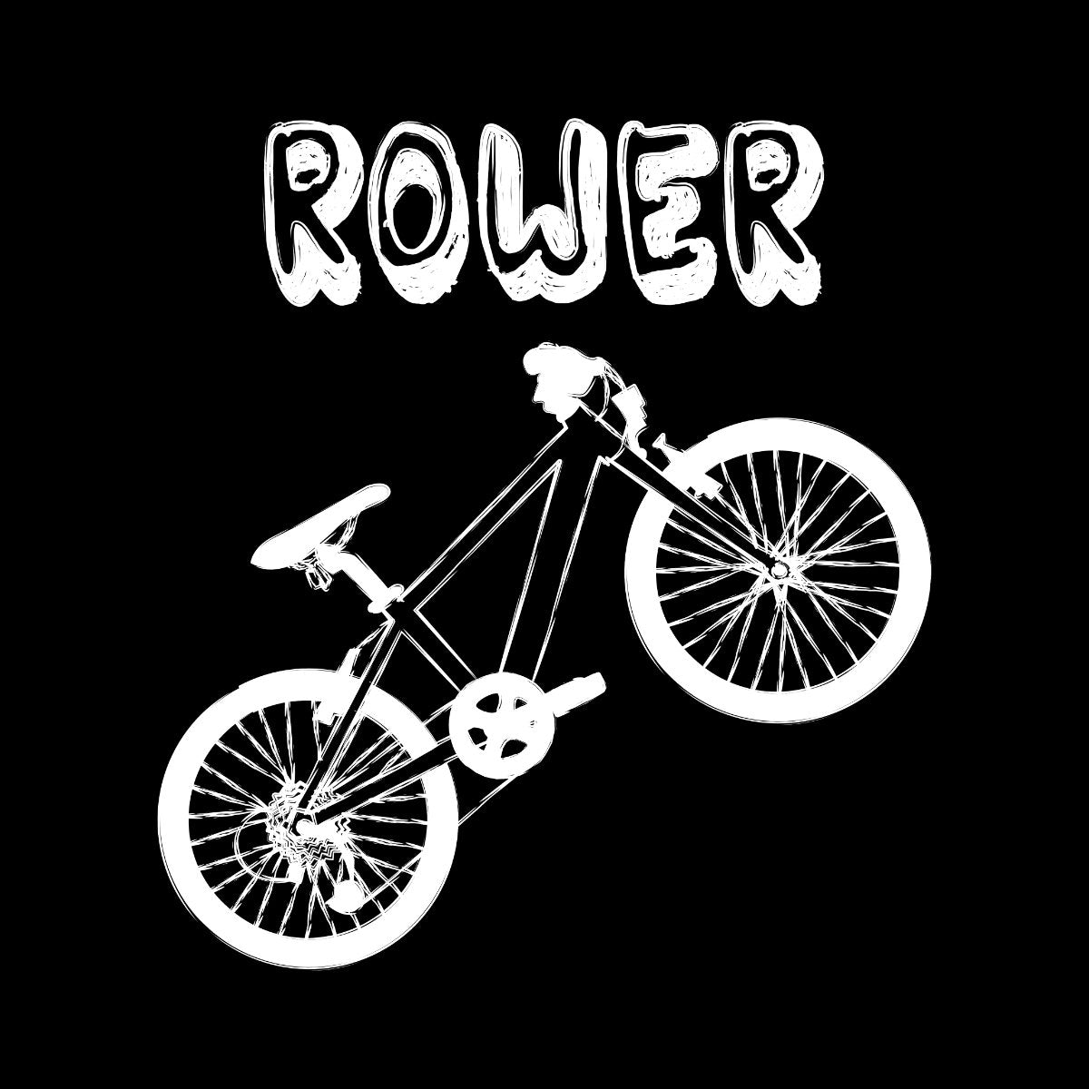 Czarna koszulka UNISEX "ROWER"