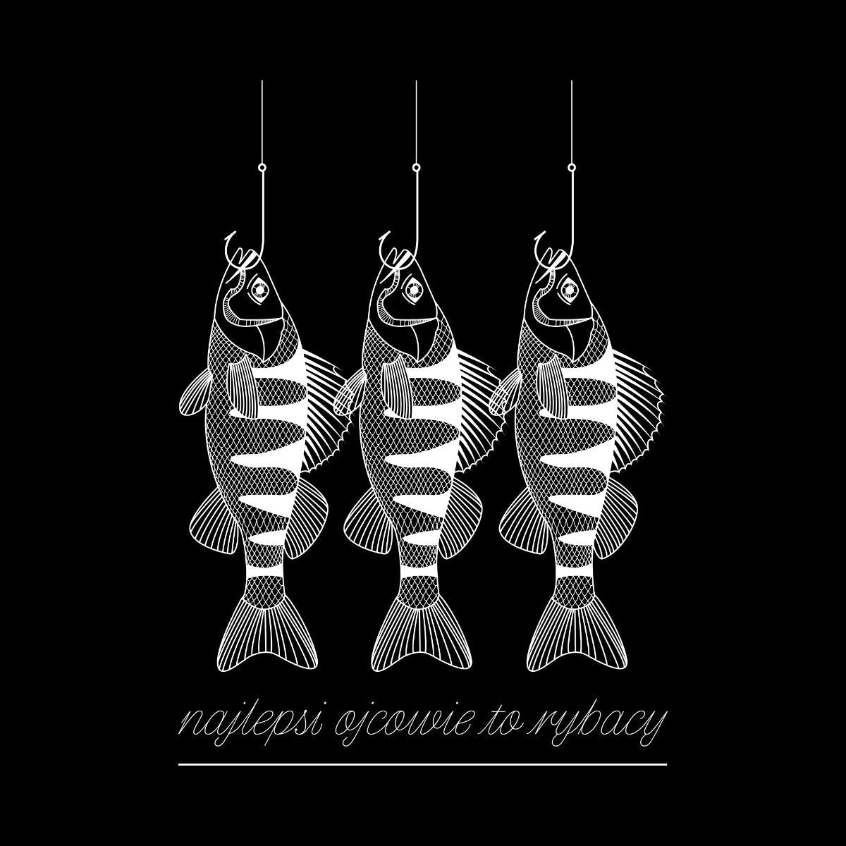 Bluza czarna Najlepsi ojcowie to rybacy