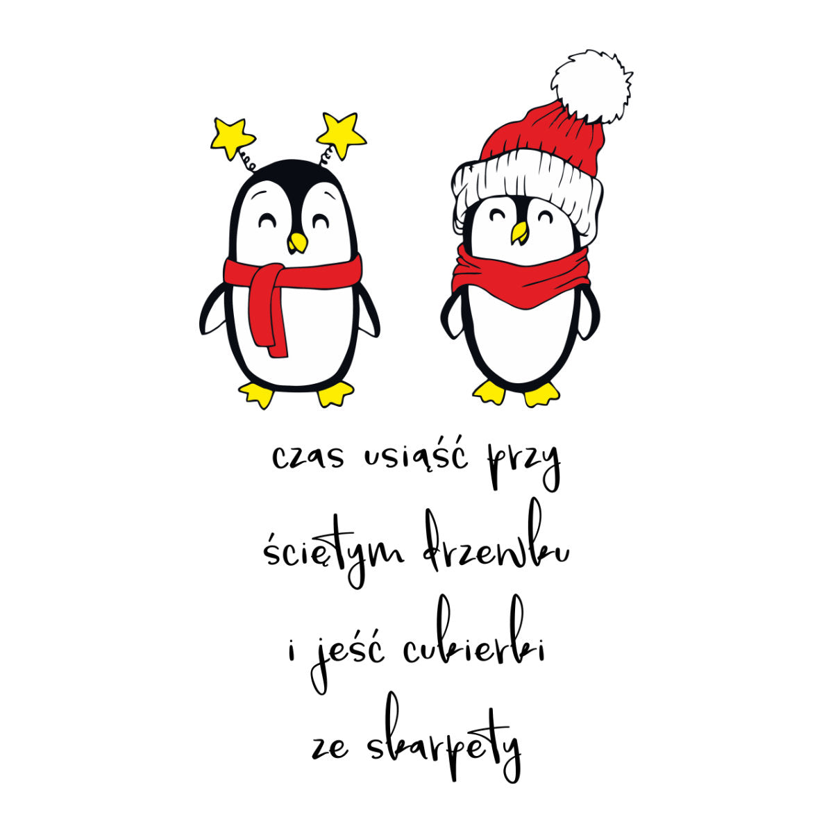 Biały UNISEX T-shirt Czas usiąść przy ściętym drzewku