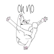 Biały T-shirt Oh no