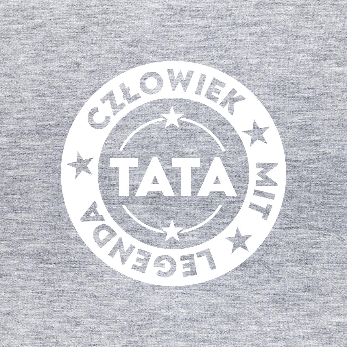 Szary Melanżowy UNISEX T-shirt Człowiek. Mit. Legenda.