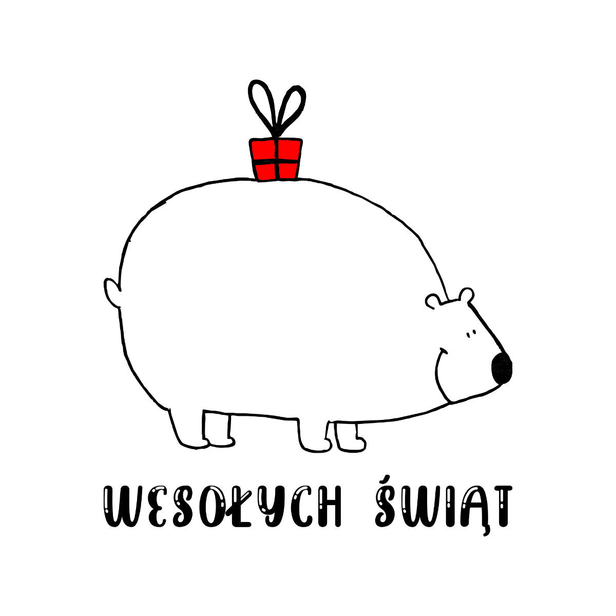 UNISEX Biała bluza Wesołych Świąt