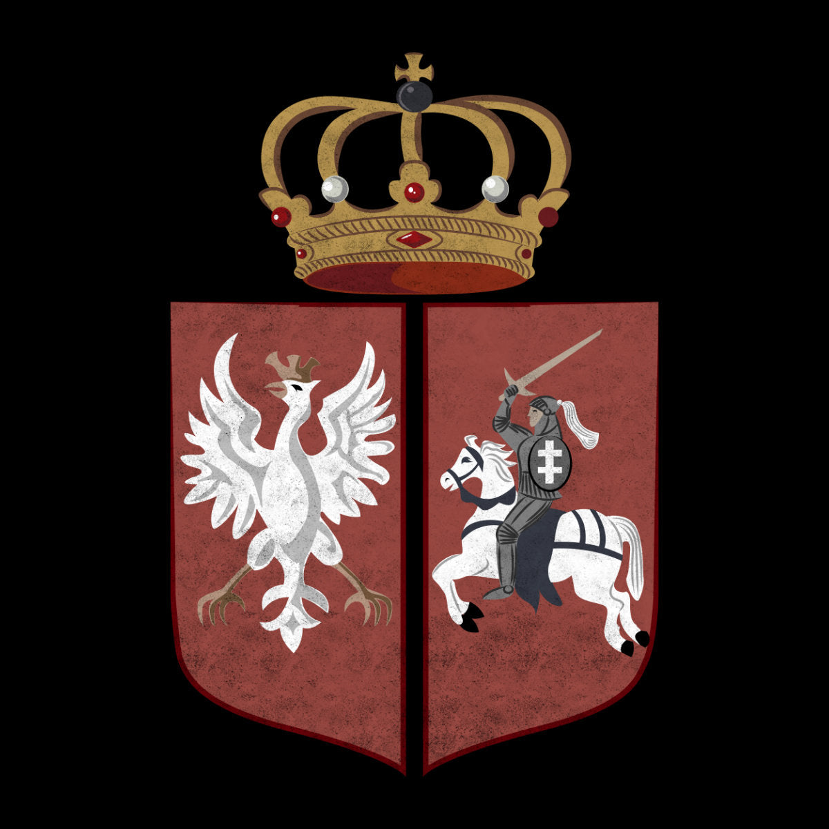 Bluza UNISEX czarna Herb powstańczy