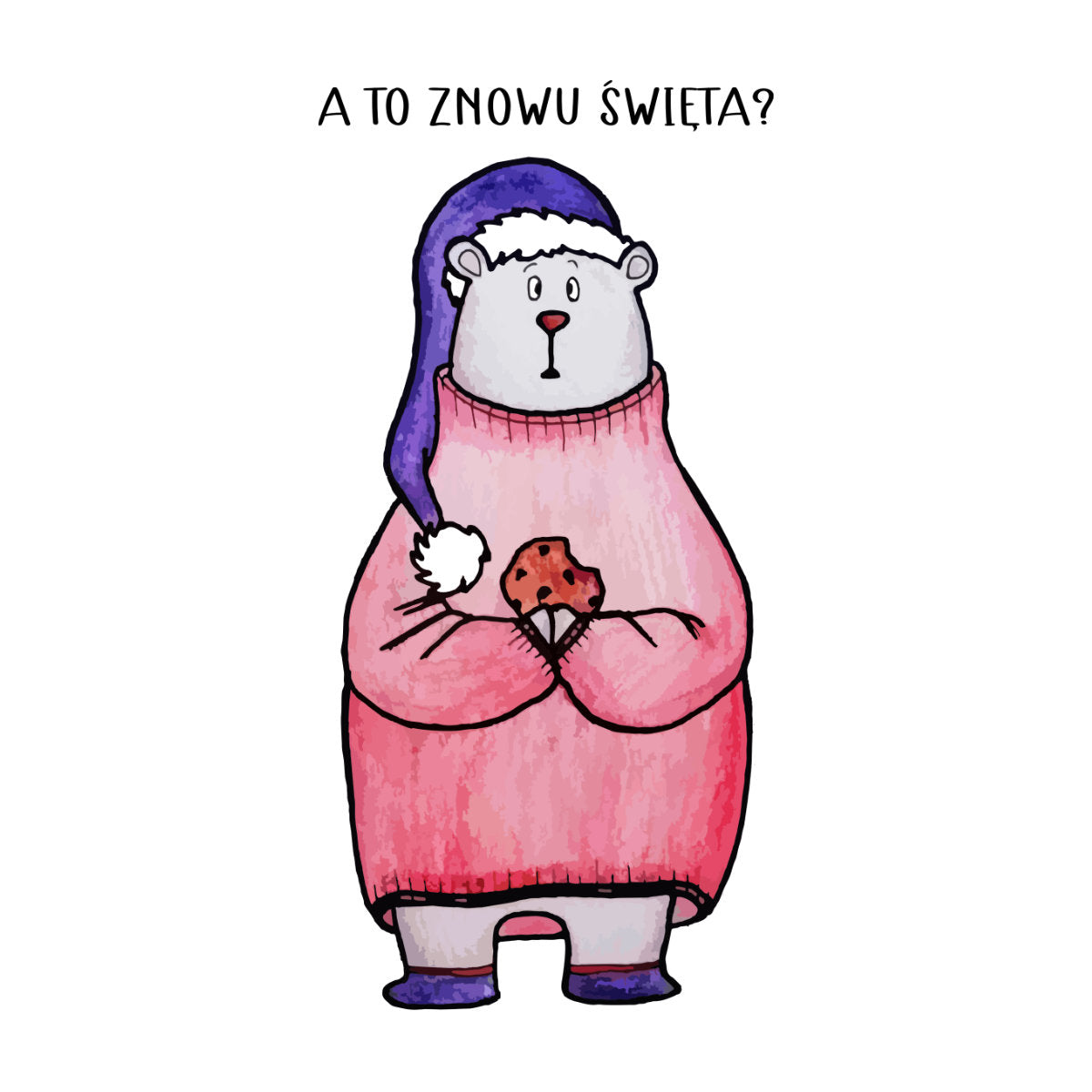 Biały UNISEX T-shirt A to znowu Święta?