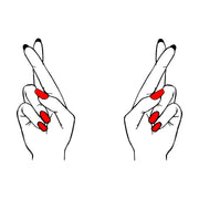 Biała T-shirt palce