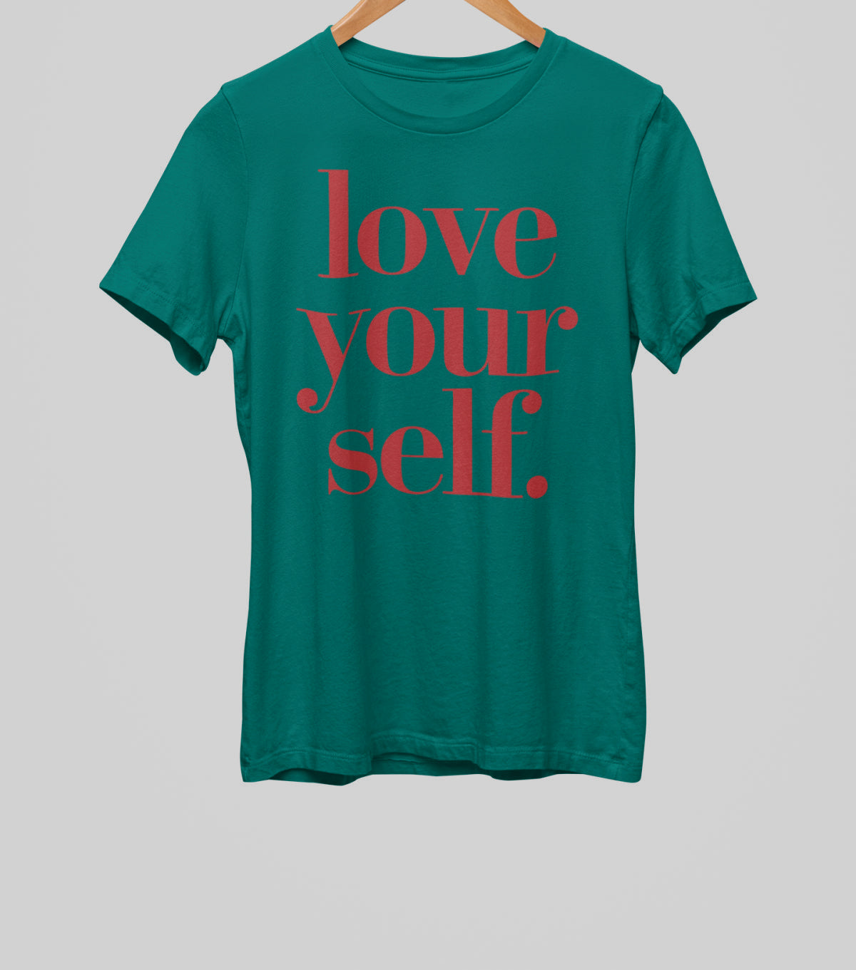 Szmaragdowa UNISEX koszulka "LOVE YOURSELF"