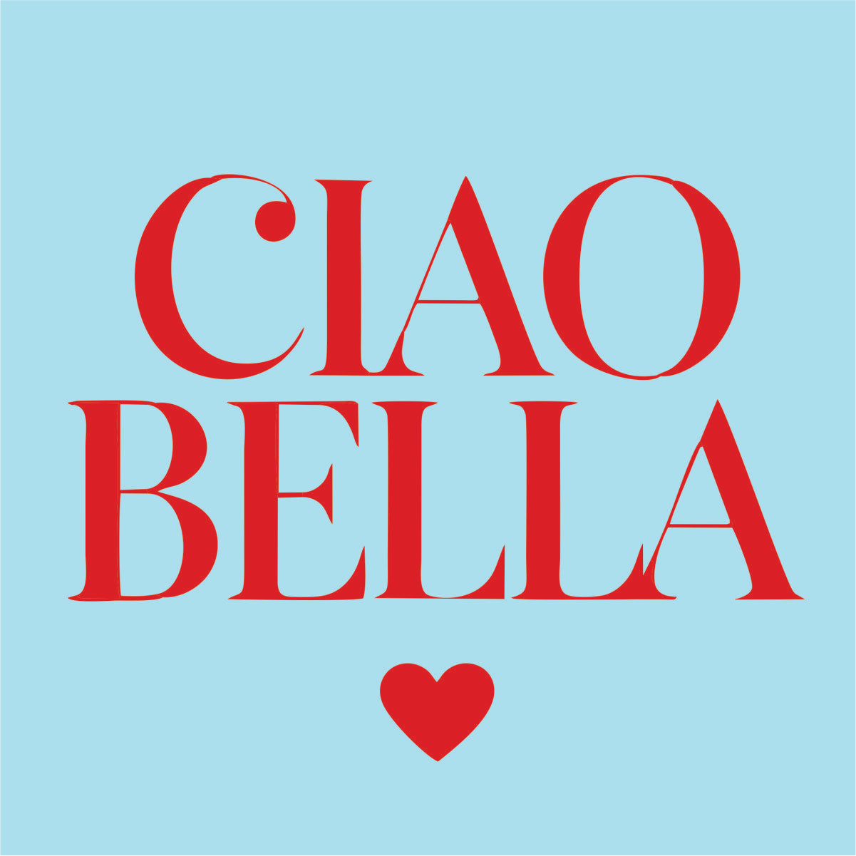 Jasnoniebieska UNISEX koszulka "CIAO BELLA"