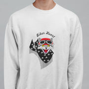 Biała bluza Biker heart
