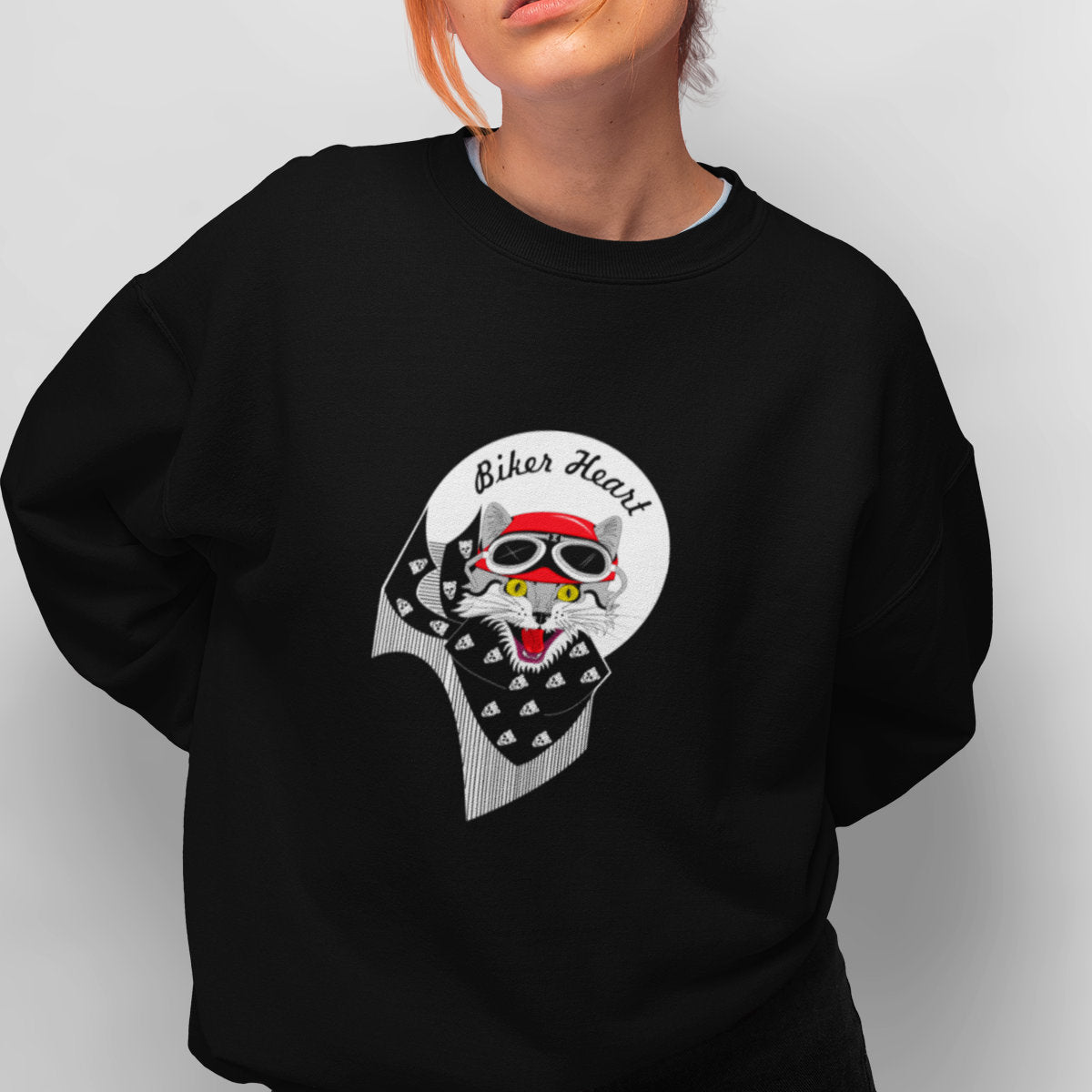 Czarna bluza Biker heart
