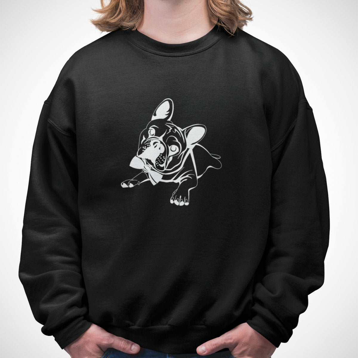 Bluza czarna buldog francuski