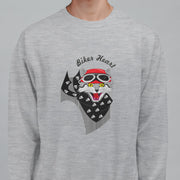 Bluza melanżowa szara Biker heart