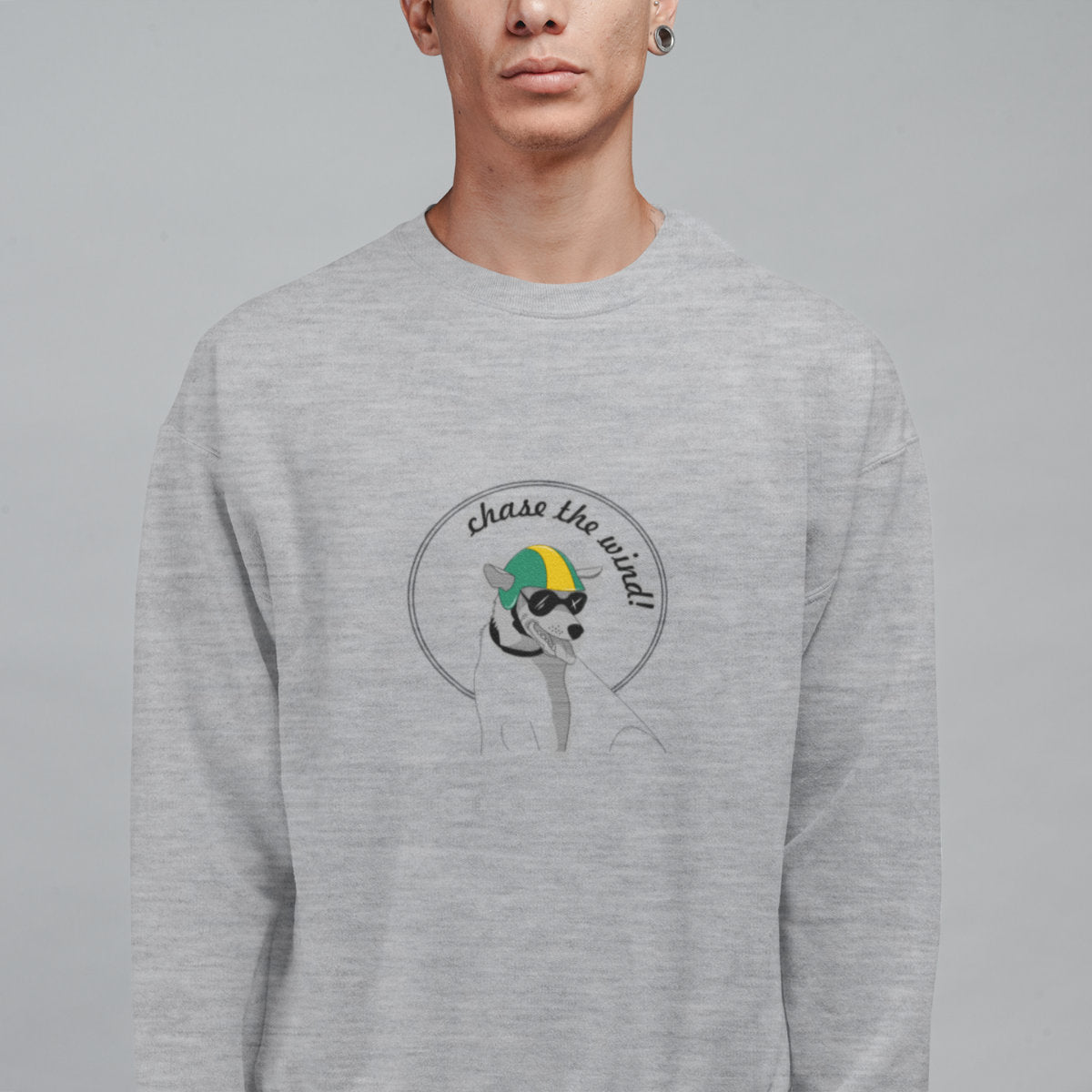 Bluza melanżowa szara Chase the wind