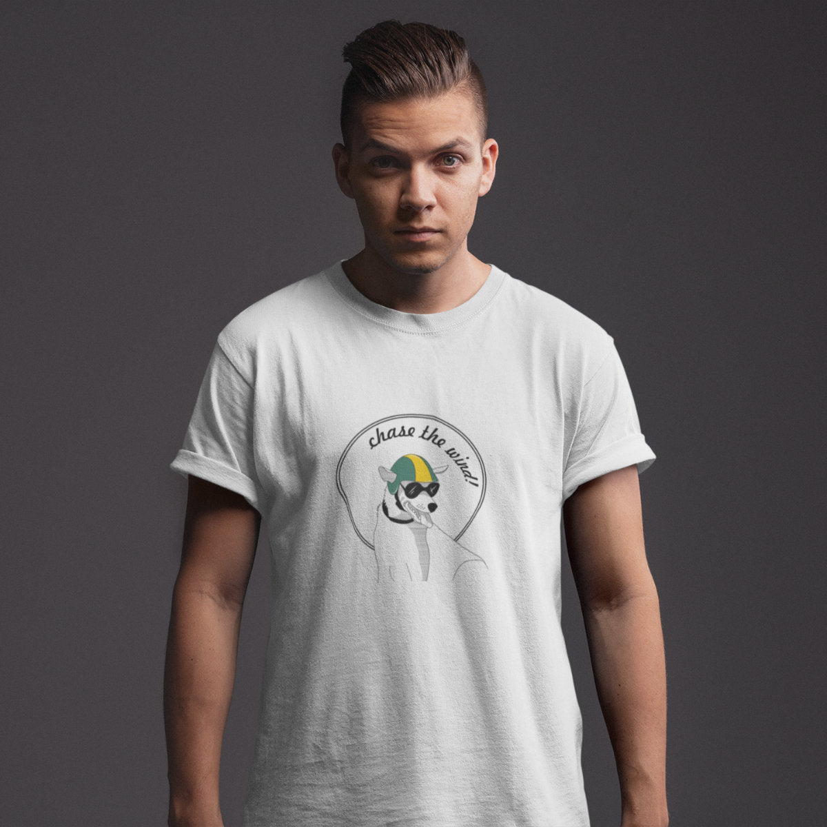 Biały T-shirt Chase the wind
