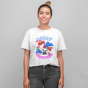 Biały T-shirt Neon Christmas